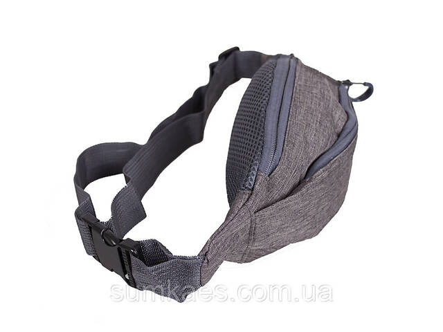 Чоловіча текстильна сумка на пояс Y302-25DGRAY1 Сіра - Фото 4