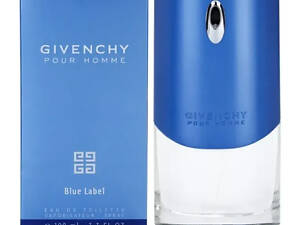 Чоловіча туалетна вода Givenchy Pour Homme Blue Label 100 мл з магнітною стрічкою.