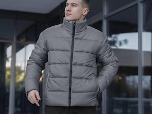 Чоловіча зимова куртка темно-сіра Pobedov Bubble Gum L