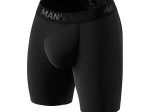 Чоловічі анатомічні боксери з бавовни Anatomic Long 2.0 Black Series чорний MAN's SET 3XL