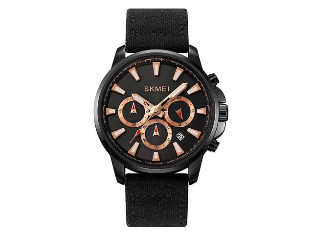 Мужские наручные часы Skmei 2071 на нейлоновом ремешке Черный - Фото 1