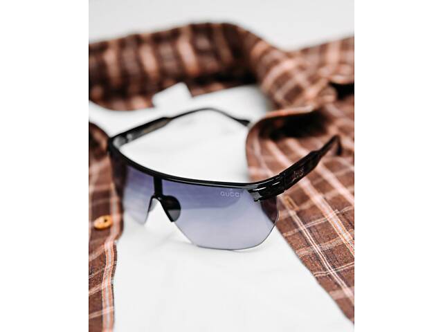 Мужские солнцезащитные очки Gucci black 4 ДЛ7379 - Фото 7