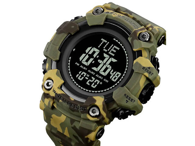 Мужские спортивные часы Skmei 2037 с компасом Камуфляж - Фото 2