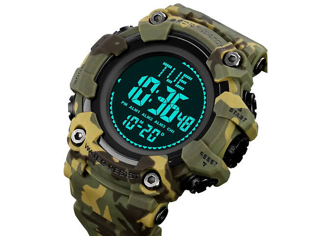 Мужские спортивные часы Skmei 2037 с компасом Камуфляж - Фото 3