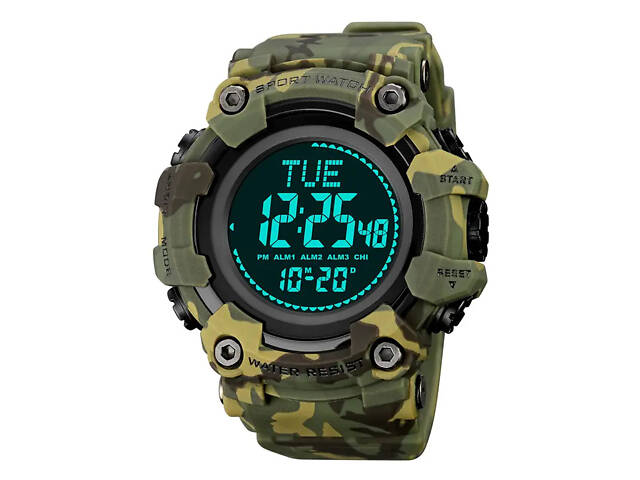 Мужские спортивные часы Skmei 2037 с компасом Камуфляж - Фото 4