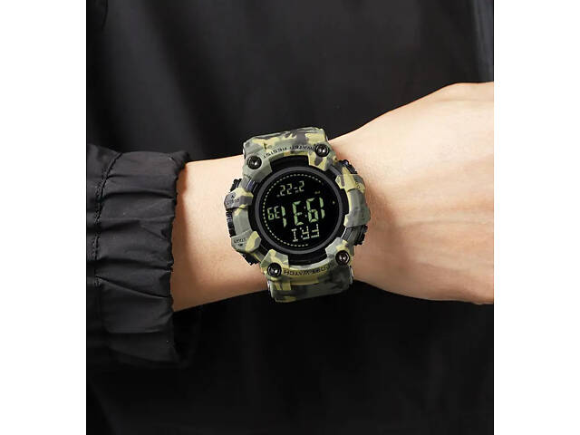 Мужские спортивные часы Skmei 2037 с компасом Камуфляж - Фото 5