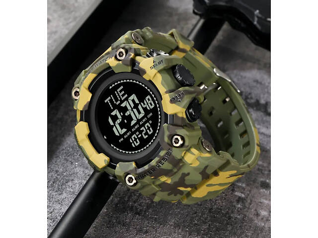Мужские спортивные часы Skmei 2037 с компасом Камуфляж - Фото 6
