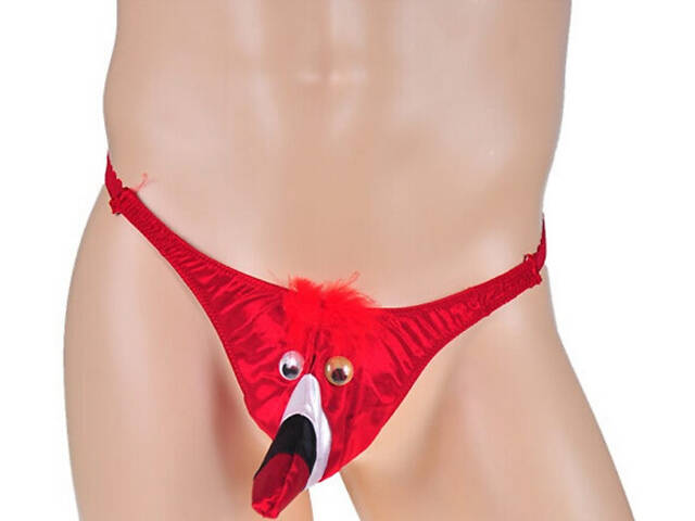 Чоловічі стринги. Мордочка. Червоні - Фото 1