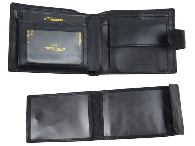Мужское кожаное портмоне со съемным картхолдером Giorgio Ferretti Черный (GF005A2) - Фото 7
