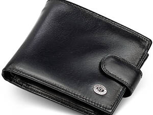 Чоловіче портмоне з натуральної шкіри ST Leather В104 Чорний