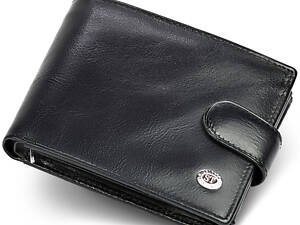 Мужское портмоне из натуральной кожи ST Leather В141 Черный