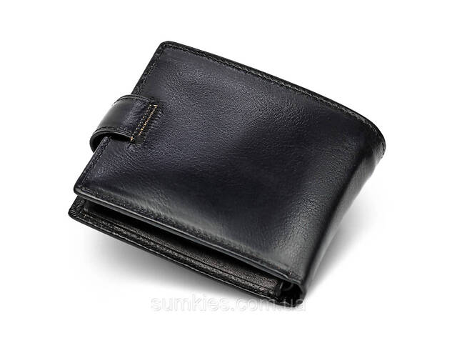 Чоловіче портмоне з натуральної шкіри ST Leather В104 Чорний - Фото 3