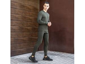 Чоловіча термобілизна зимова на флісі Pobedov Teplo хакі S