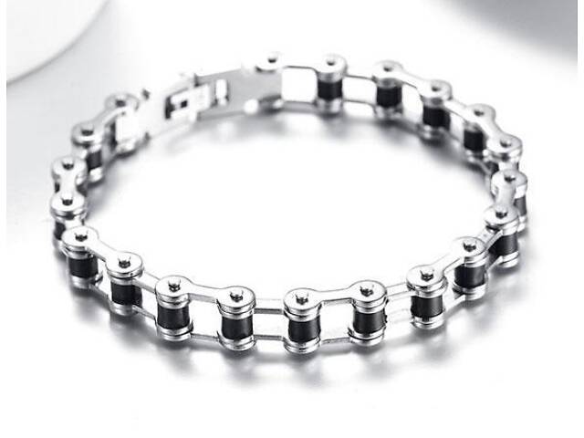 Мужской браслет Primo Biker 205 - Black&Silver - Фото 1