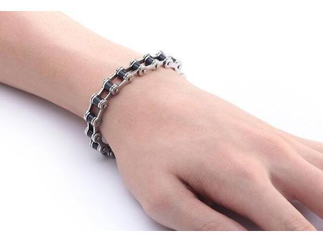 Мужской браслет Primo Biker 205 - Black&Silver - Фото 3