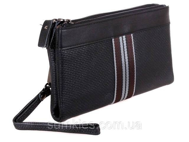 Мужской кожаный клатч 30708 Черный - Фото 4