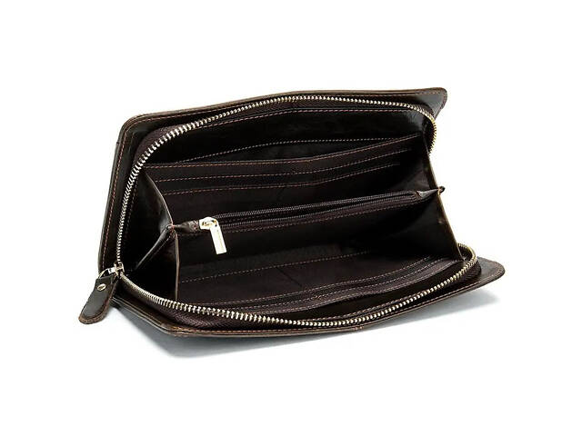 Мужской кожаный клатч Bexhill bx9020 на одно отделение с петлей Коричневый - Фото 3
