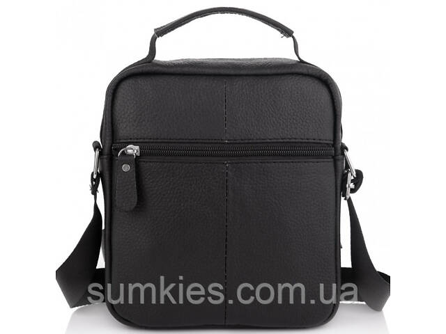 Чоловічий шкіряний месенджер 18x22x8, сумка планшет через плече Tiding Bag A25F-1519A чорний - Фото 5
