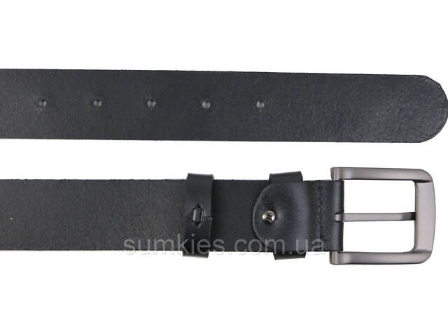 Чоловічий шкіряний ремінь Skipper, Україна чорний 3,8 см - Фото 4
