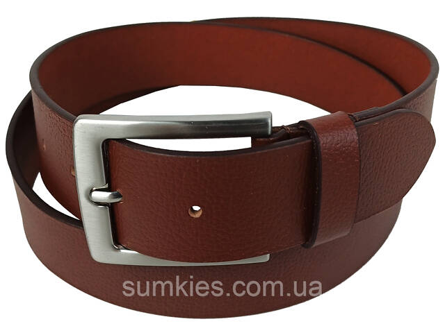 Чоловічий шкіряний ремінь під джинси UP2 Fashion, Німеччина коричневий - Фото 2