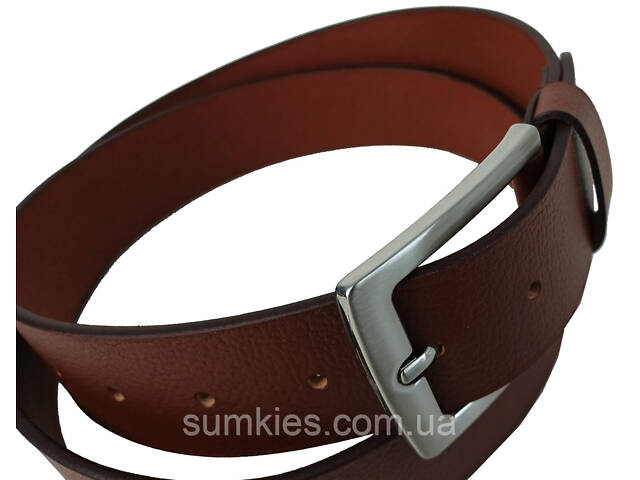 Чоловічий шкіряний ремінь під джинси UP2 Fashion, Німеччина коричневий - Фото 4