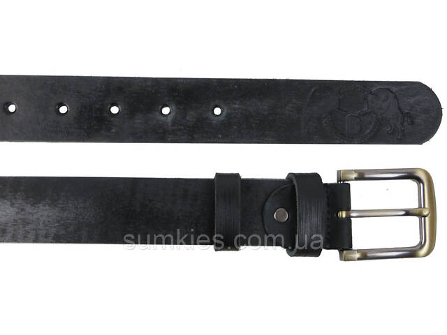 Чоловічий шкіряний ремінь Skipper чорний 3,8 см - Фото 4