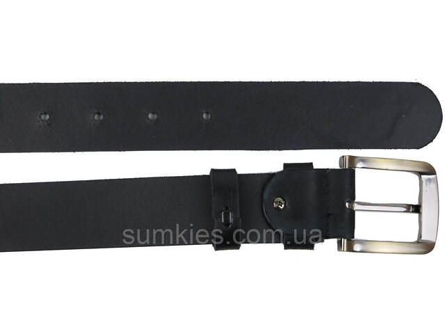 Чоловічий шкіряний ремінь Skipper чорний 3,8 см - Фото 5
