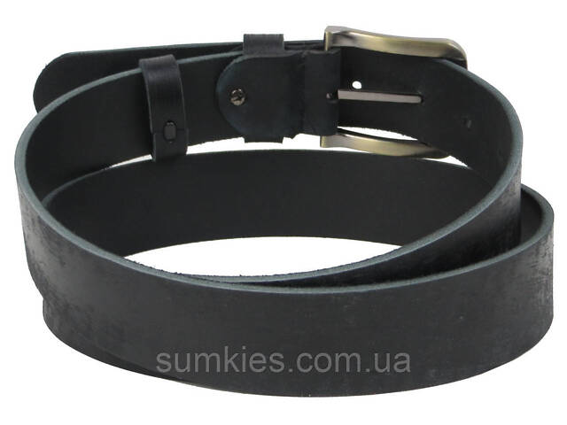 Чоловічий шкіряний ремінь Skipper чорний 3,8 см - Фото 6