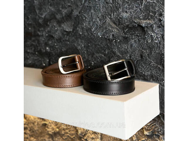 Чоловічий шкіряний ремінь - Фото 2