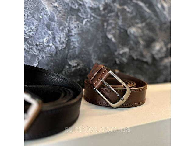 Чоловічий шкіряний ремінь - Фото 3