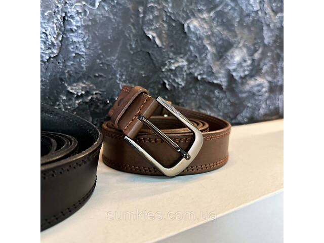 Чоловічий шкіряний ремінь - Фото 6