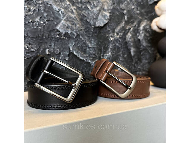 Чоловічий шкіряний ремінь - Фото 9