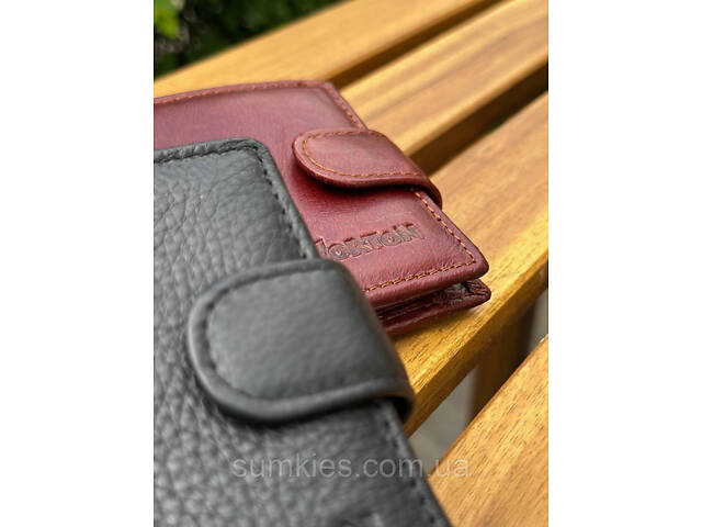 Чоловічий гаманець натуральний гаманець чорний, коричневий HORTON 208 - Фото 6