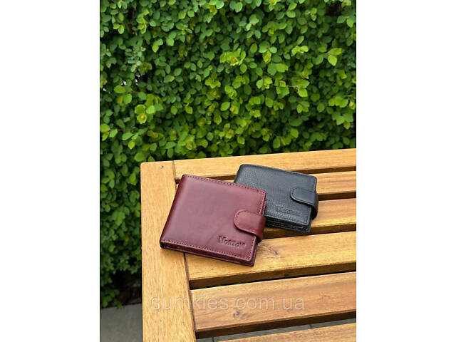 Чоловічий гаманець натуральний гаманець чорний, коричневий HORTON 208 - Фото 10