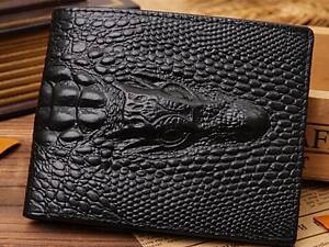 Чоловічий гаманець портмоне рептилія крокодил натуральна шкіра (005)