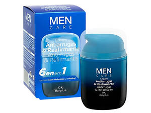 Мужской крем Deliplus против морщин 6 в 1 с гиалуроновой кислотой 50 мл Men Antiarrugas & Reafirmante