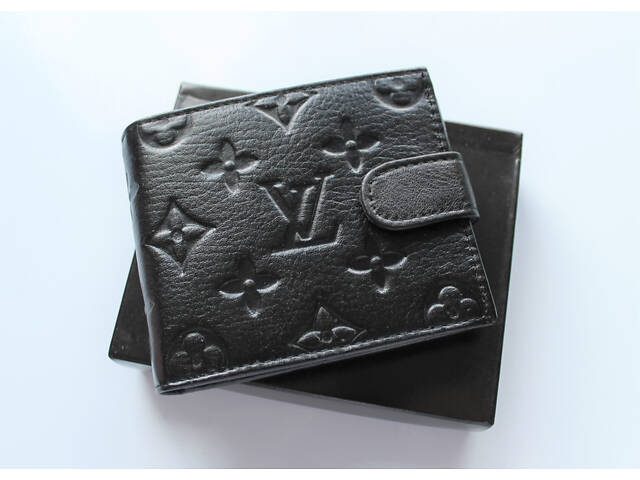 Мужской подарочный набор - кожаный ремень и кошелек Louis Vuitton brown&black - Фото 4