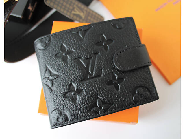 Мужской подарочный набор - кожаный ремень и кошелек Louis Vuitton brown&black - Фото 3
