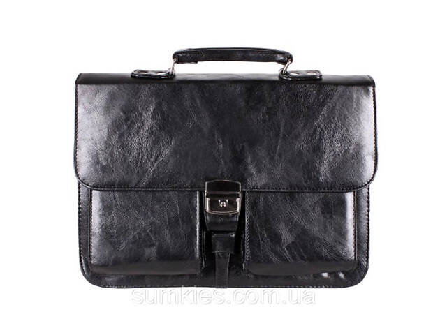 Мужской портфель из искусственной кожи 302974A черный - Фото 1