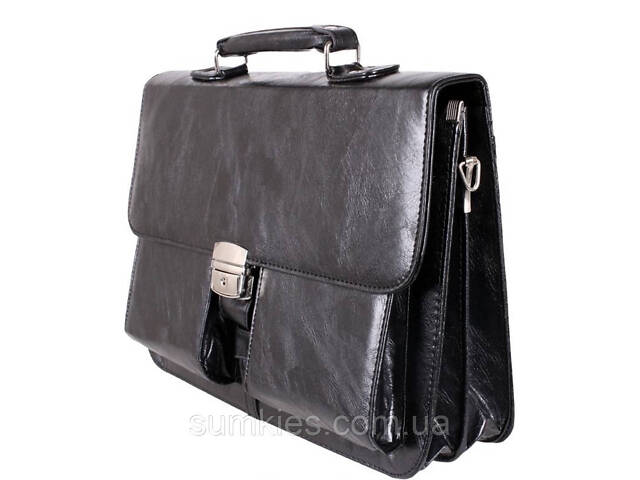 Мужской портфель из искусственной кожи 302974A черный - Фото 3