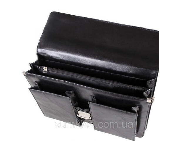 Мужской портфель из искусственной кожи 302974A черный - Фото 6