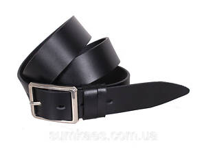 Чоловічий ремінь з натуральної шкіри під джинси LL31-193 Чорний
