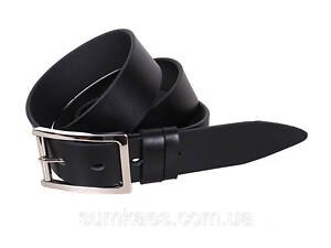Чоловічий ремінь з натуральної шкіри під джинси LL38-193 Чорний