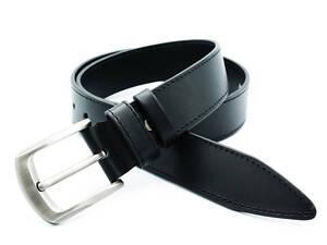 Чоловічий ремінь з натуральної італійської шкіри Weatro 3,8 х 105-125 см Чорний ua-38mkr-itl-0031 120 см