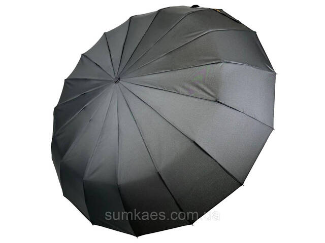 Чоловіча складана парасолька-автомат від Feeling Rain на 16 спиць антивітер, чорний, M 02316-1 - Фото 7