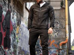 Чоловічий спортивний костюм PANATINAICOS black ПП7928