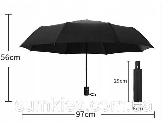 Мужской зонт автомат Malatec черный - Фото 7