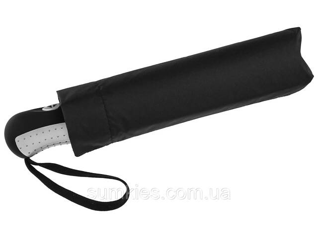 Мужской зонт полный автомат со светоотражающим кантом Topmove черный - Фото 2