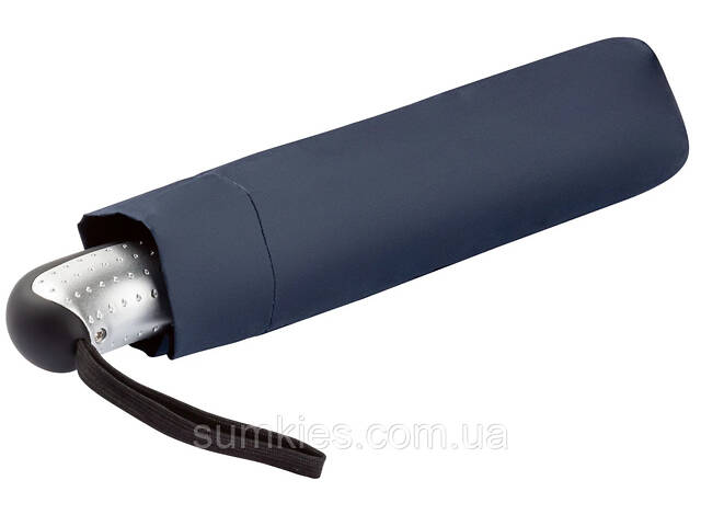 Мужской зонт полный автомат со светоотражающим кантом Topmove серый - Фото 2