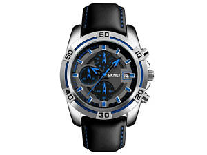 Чоловічий годинник Skmei 9156 avalon чорний з синім
